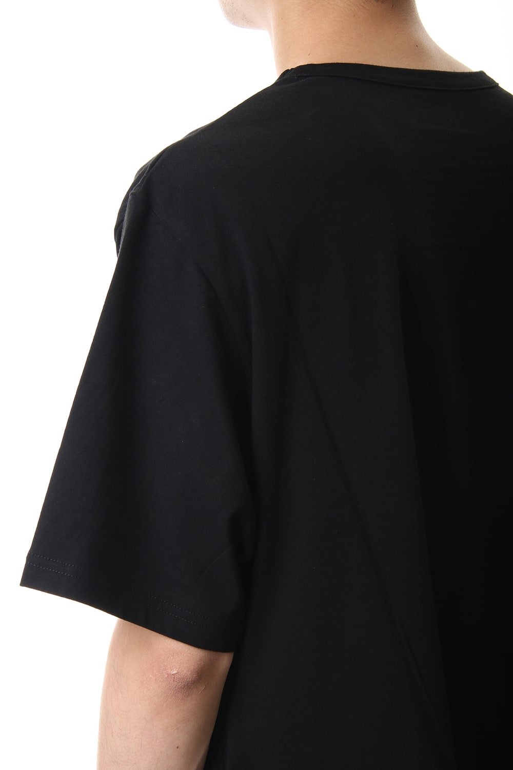 Side drape cut sew Black