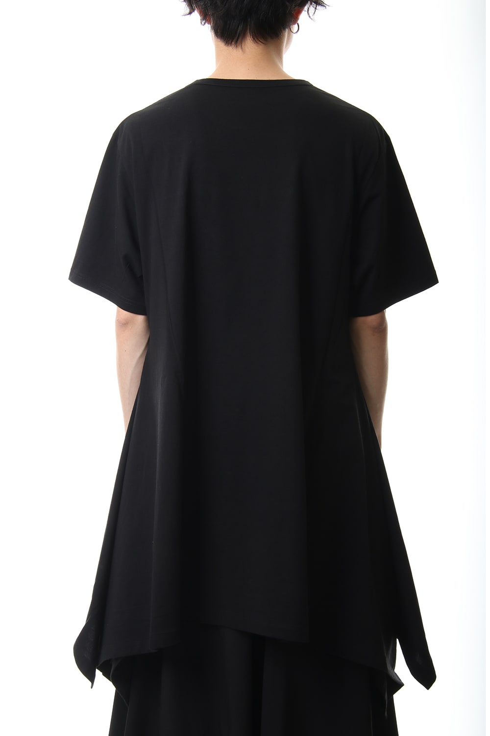 Side drape cut sew Black