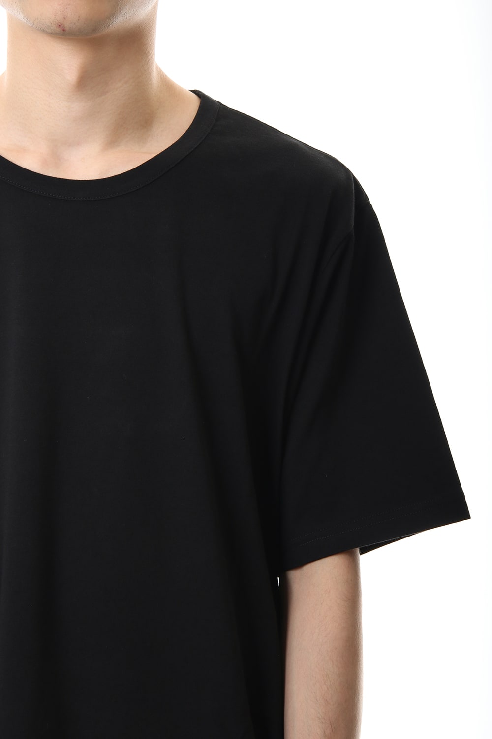 Side drape cut sew Black