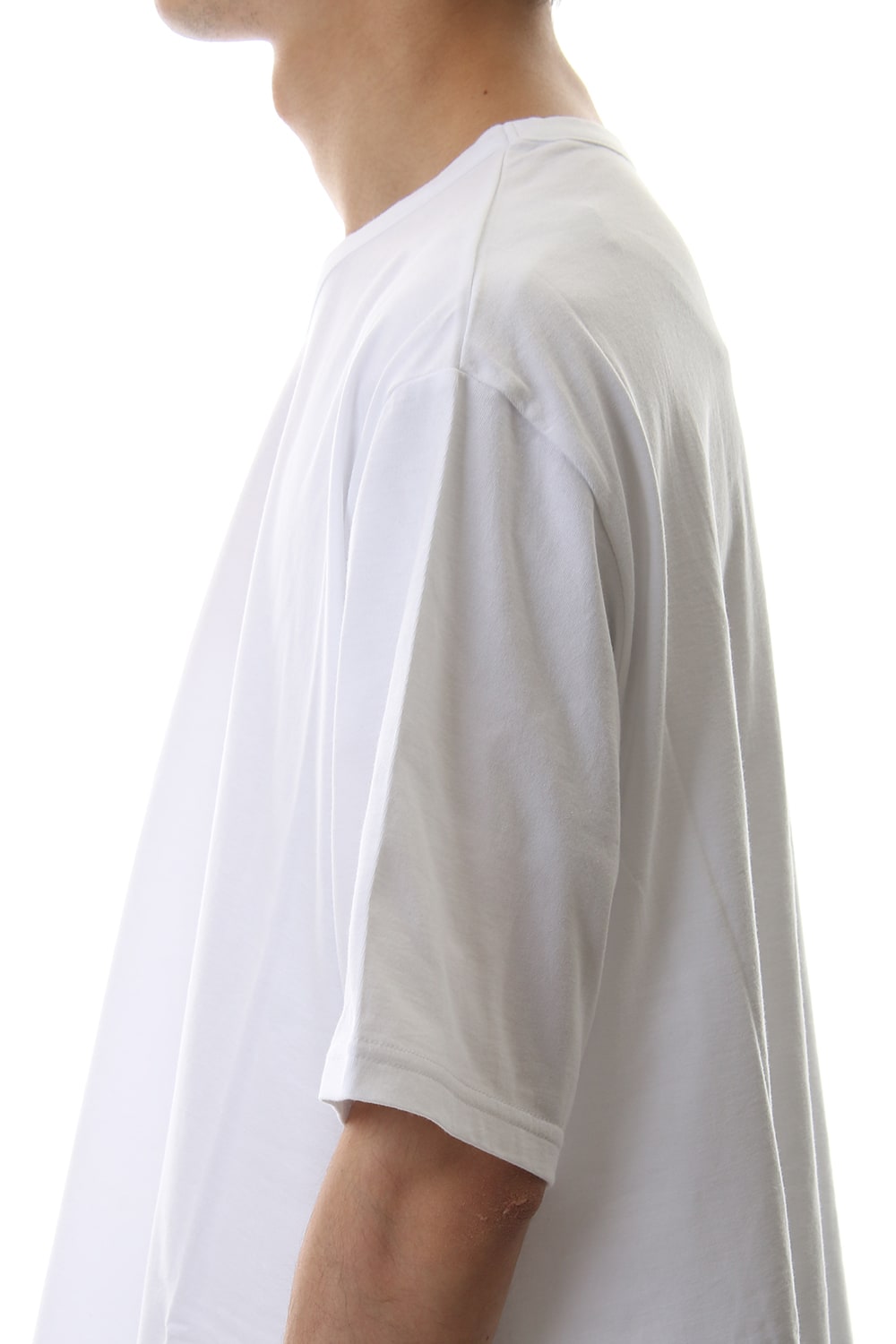 Side drape cut sew White