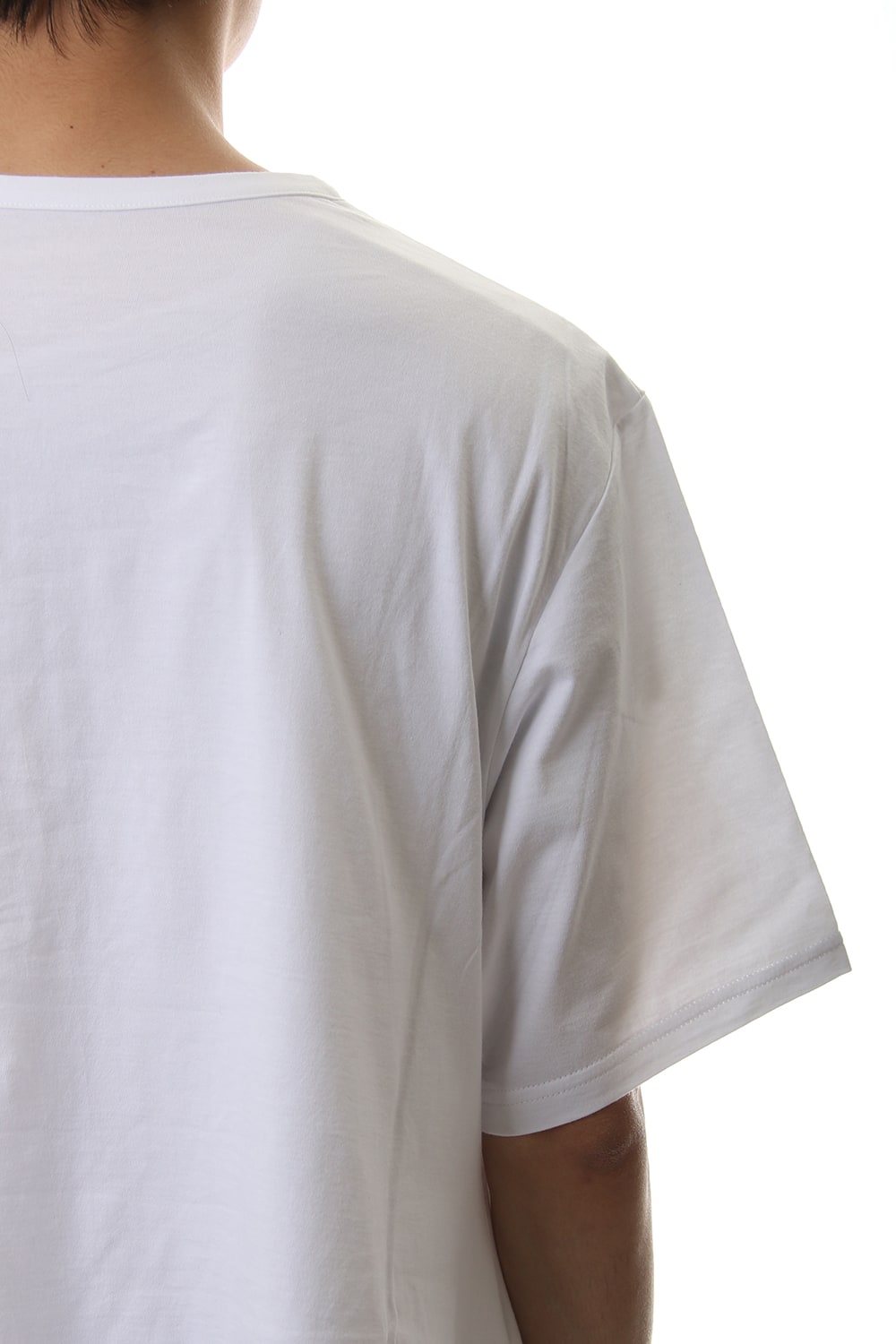 Side drape cut sew White