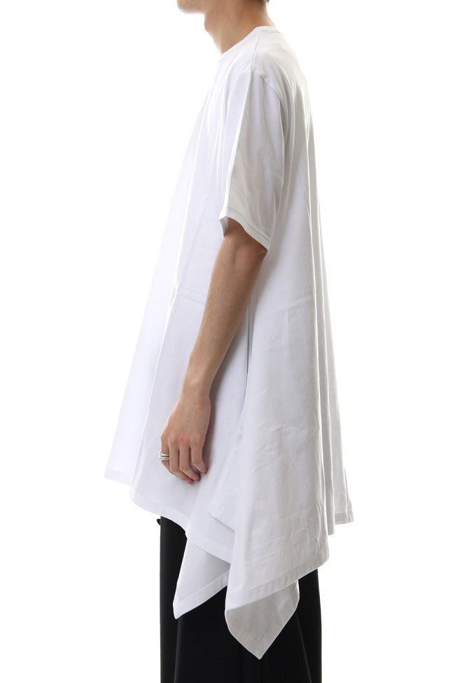 Side drape cut sew White