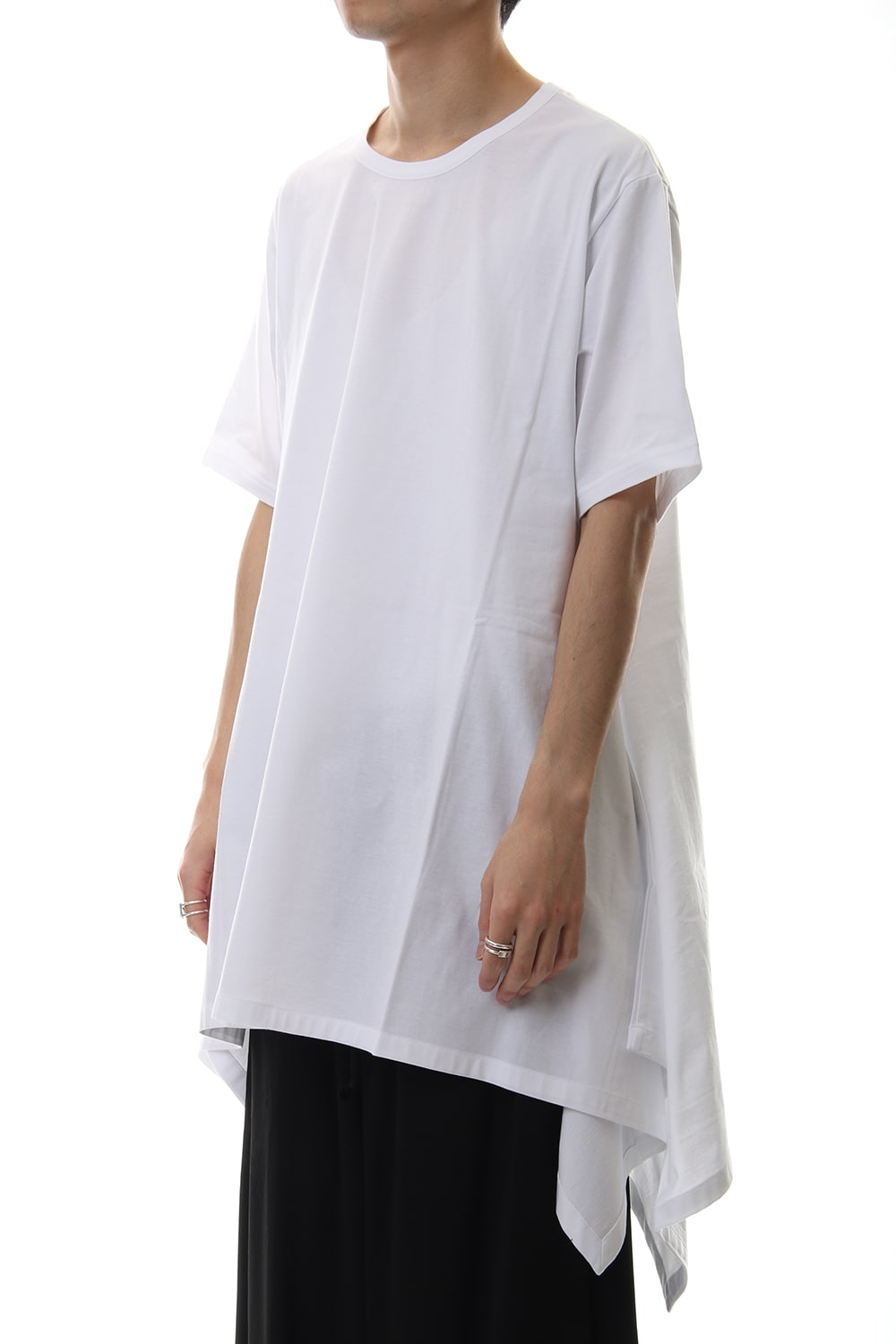 Side drape cut sew White