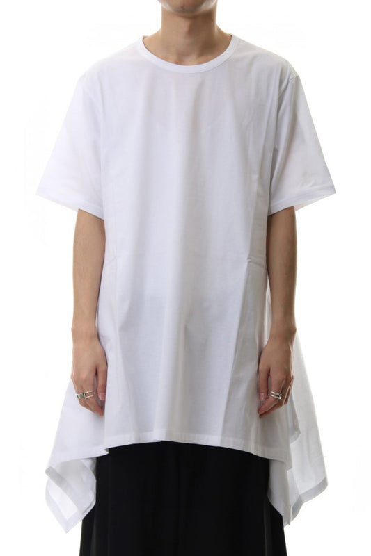 Side drape cut sew White