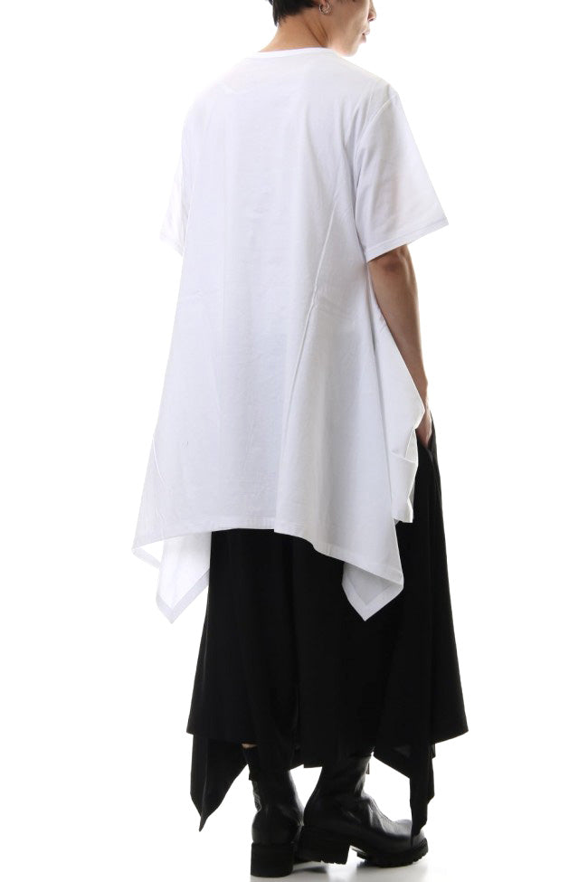 Side drape cut sew White