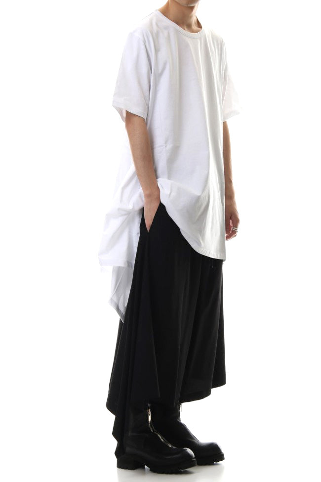 Side drape cut sew White