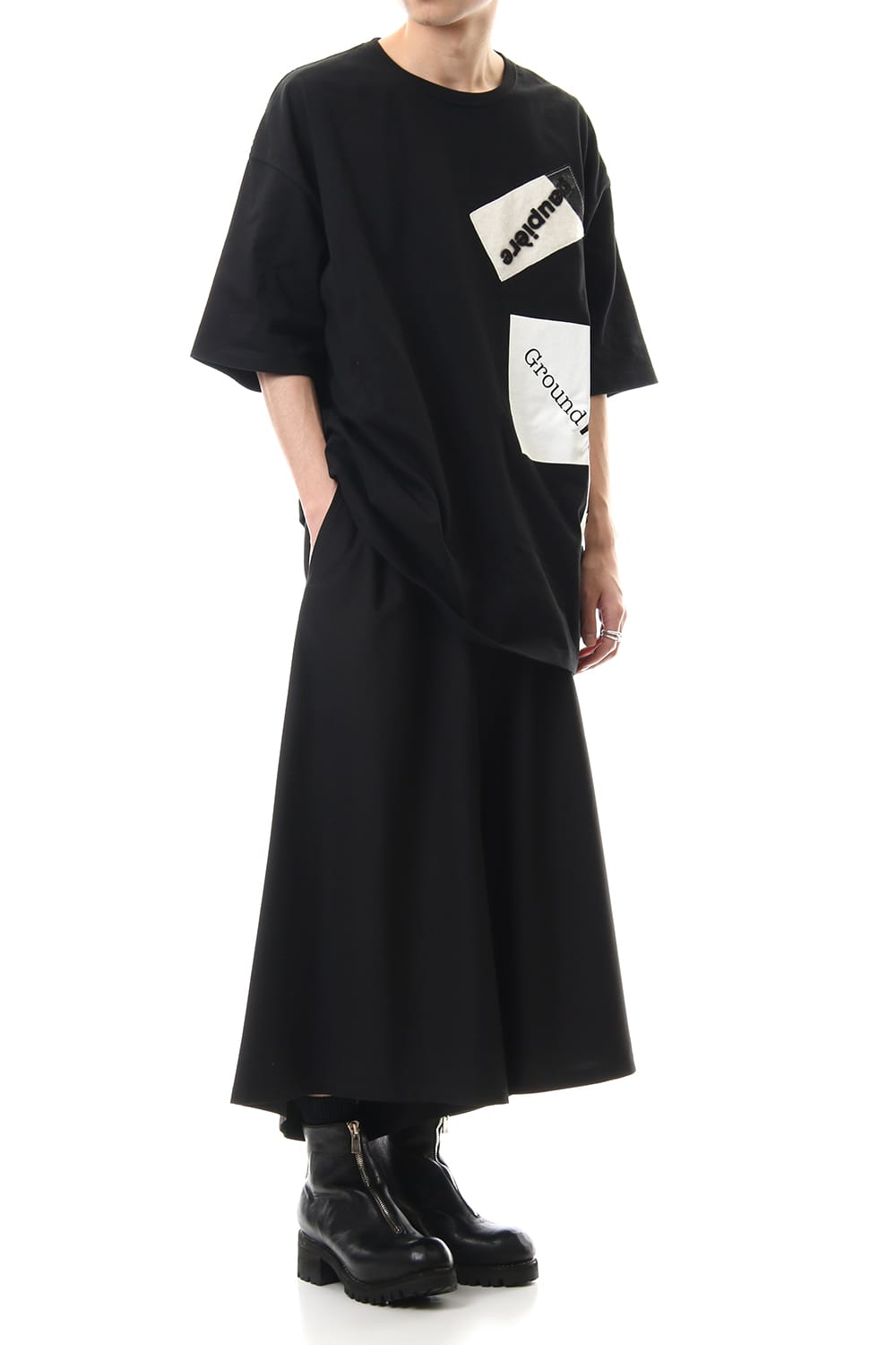 Patchwork cut A S/S T-shirt