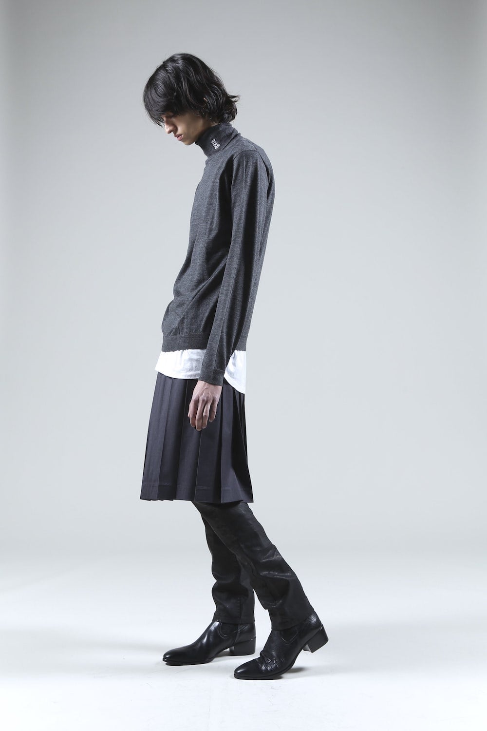 Real Black Coating Denim Pants