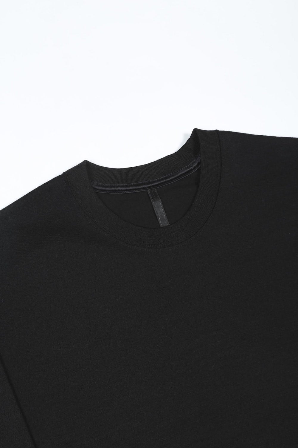 Washable Wool Crewneck Pullover (Black)