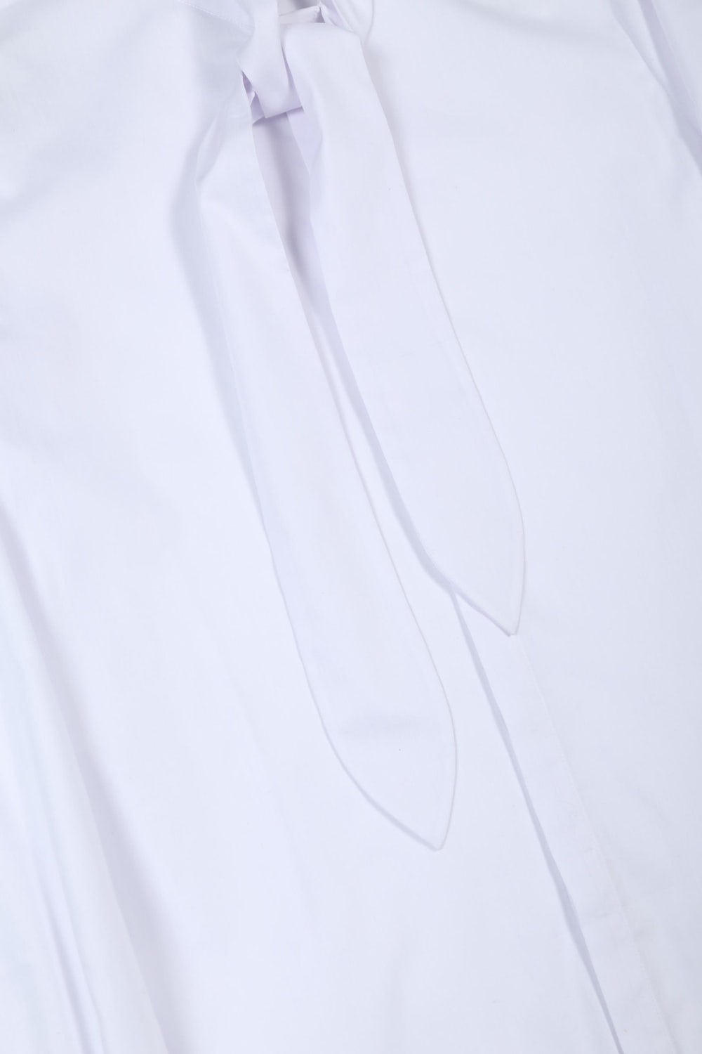 Broadcloth Ribbon Shirt (White)