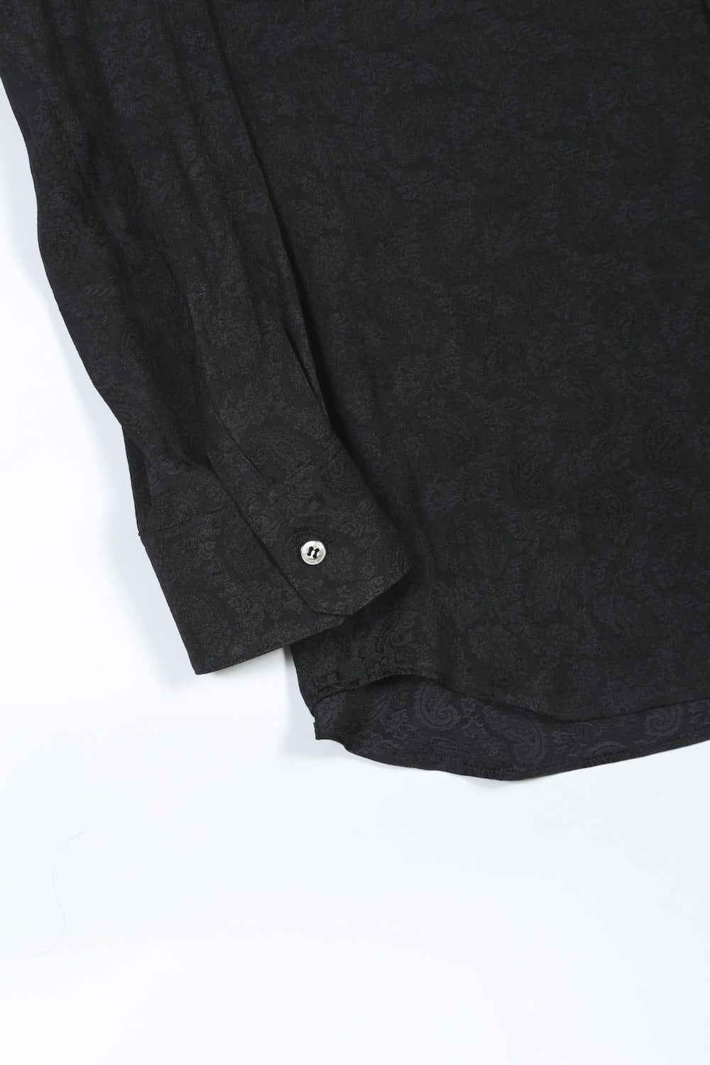Paisley Frill Shirt (Black)