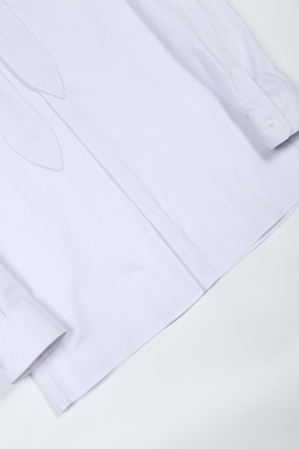 Broadcloth Ribbon Shirt (White)