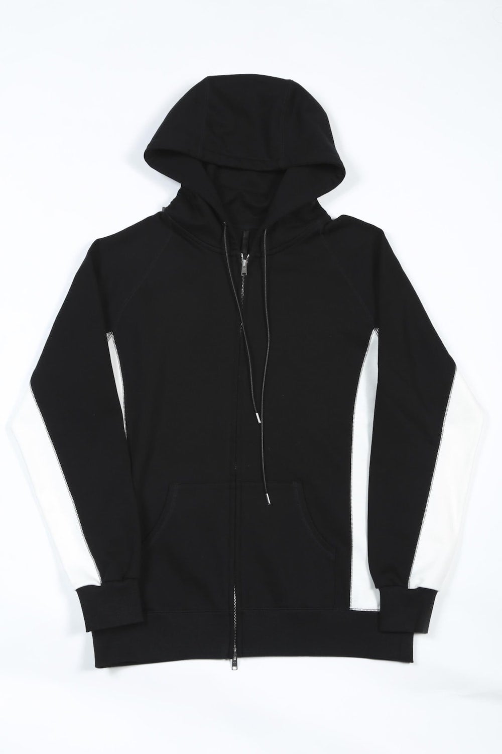 Zip Up Hoodie (Black×Off White)