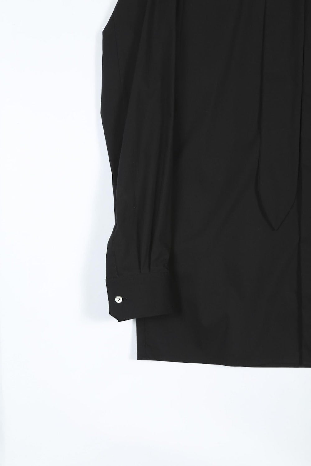 Broadcloth Ribbon Shirt (Black)