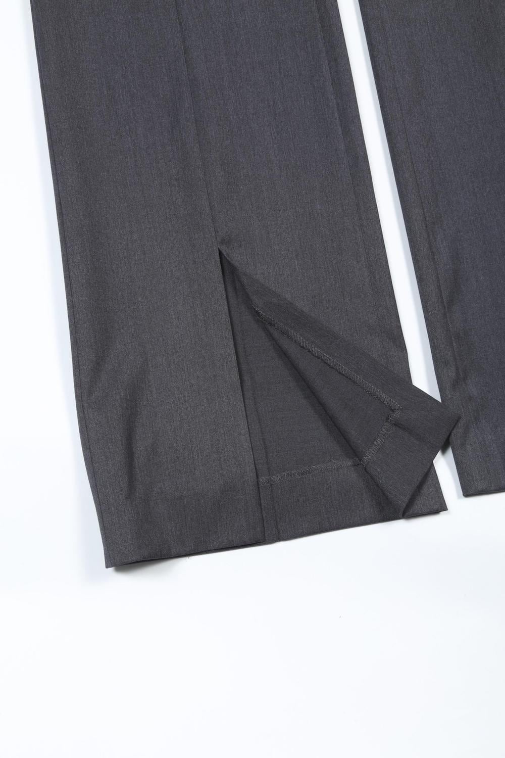 Slit Flare Pants (Charcoal)