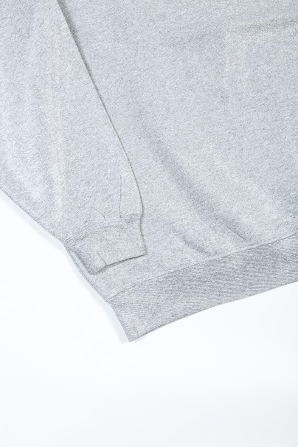 ロゴ刺繍 コーティングスウェット プルオーバー (ヘザーグレイ)