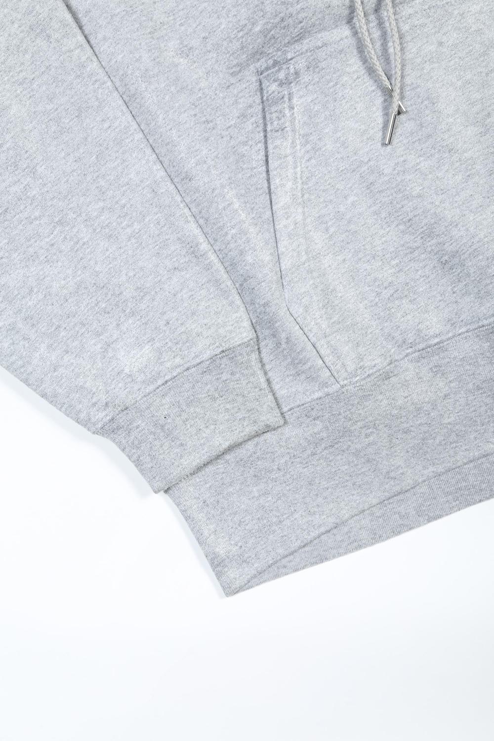 ロゴ刺繍 コーティング フーディー (ヘザーグレイ)