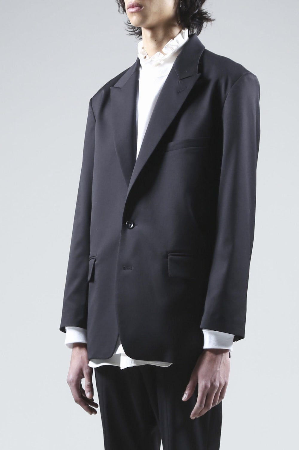 Peaked Lapel Daddy Jcaket (Black)