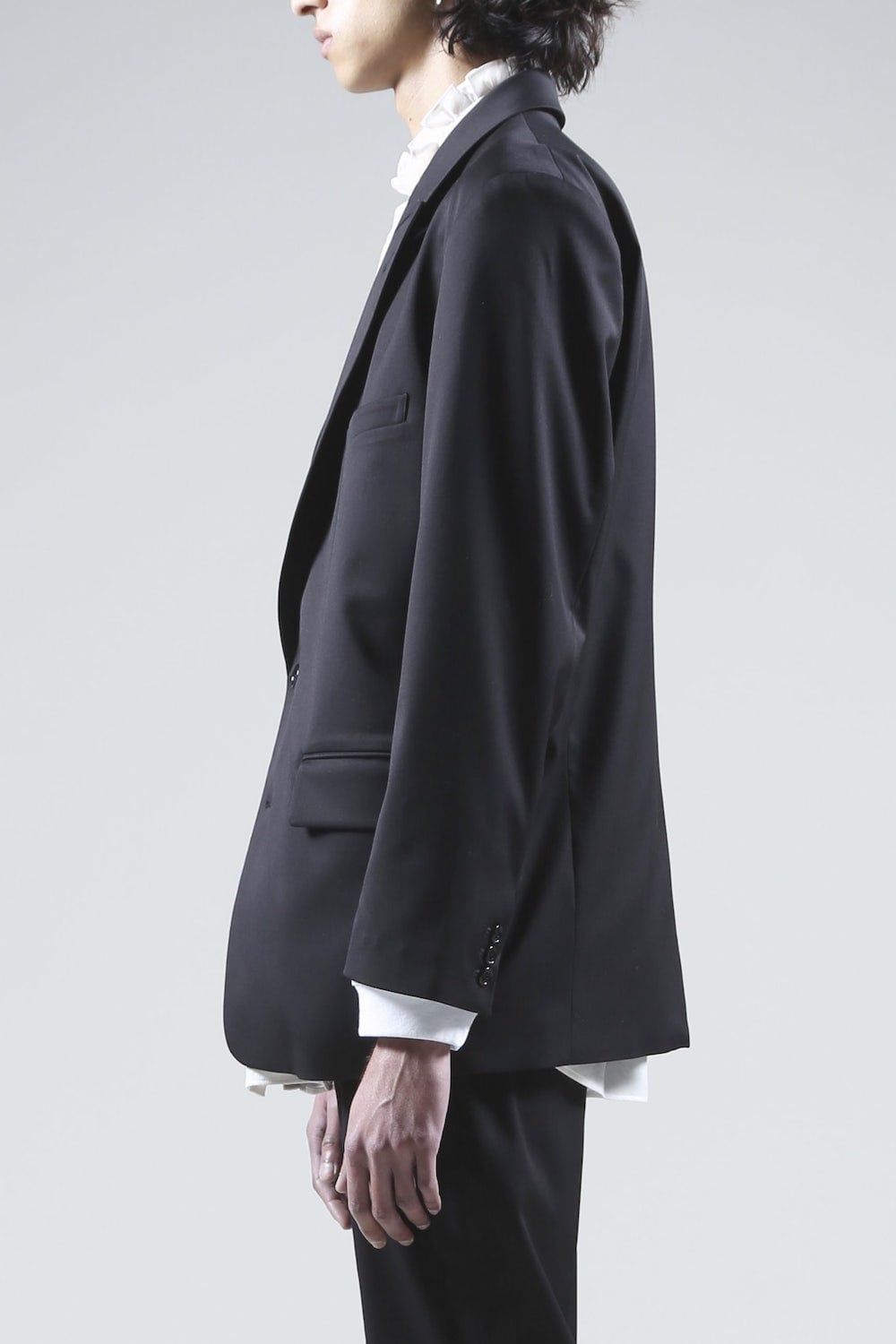 Peaked Lapel Daddy Jcaket (Black)