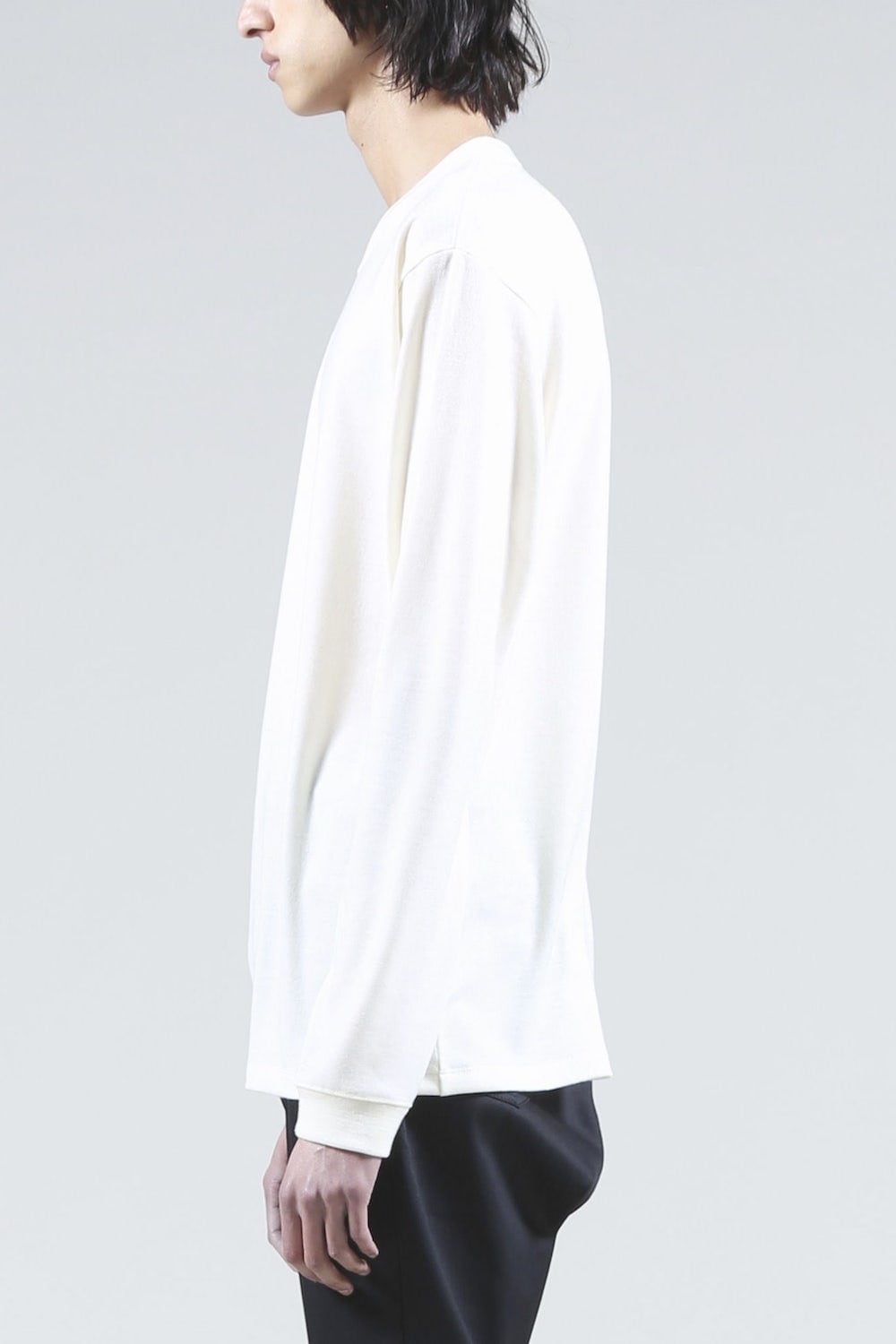 Washable Wool Crewneck Pullover (Cream)