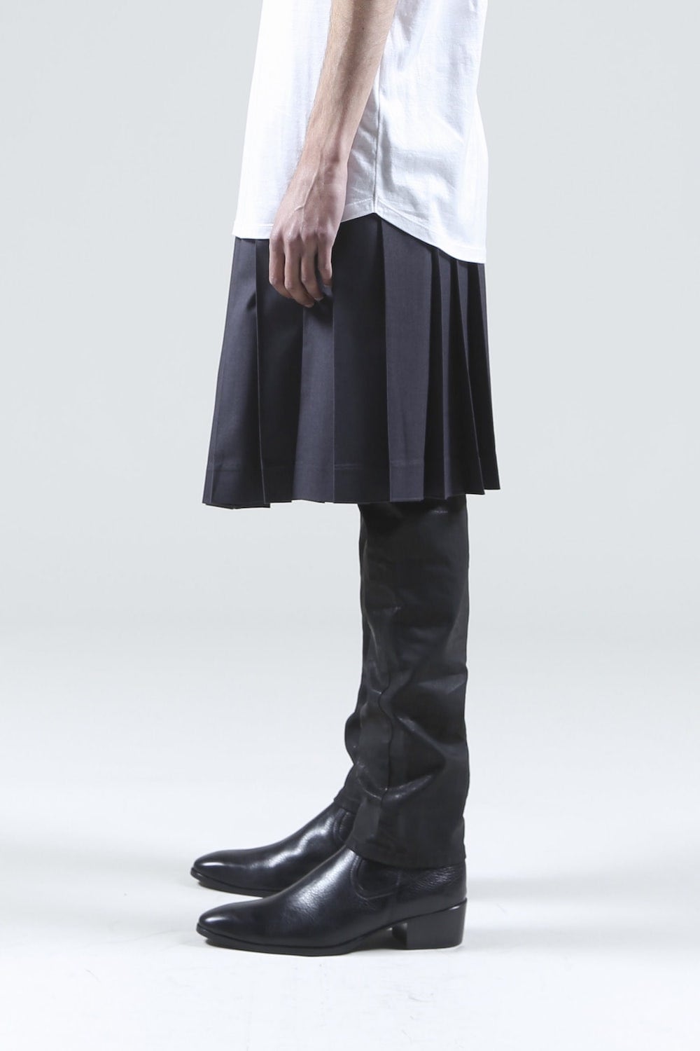 Real Black Coating Denim Pants