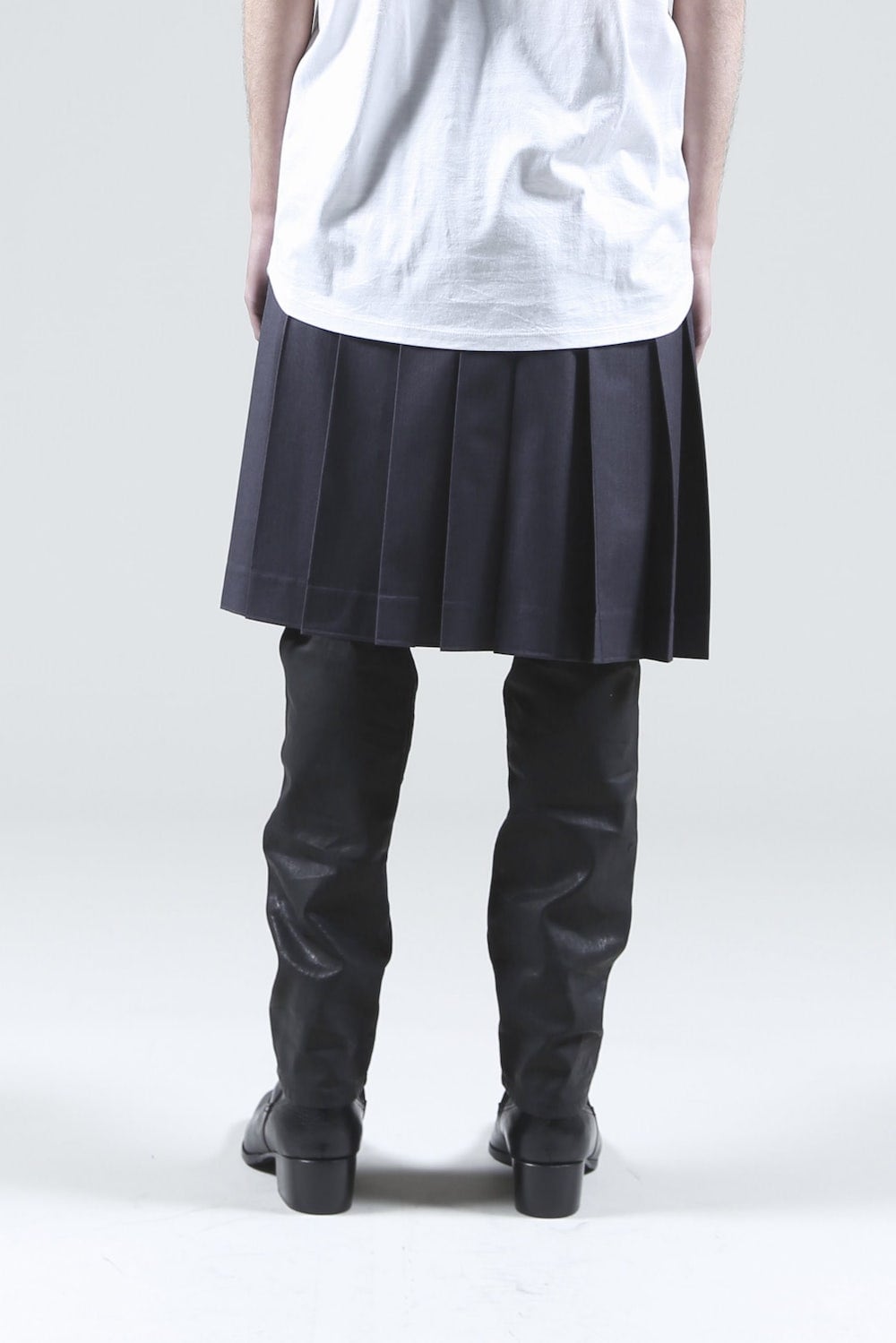 Real Black Coating Denim Pants