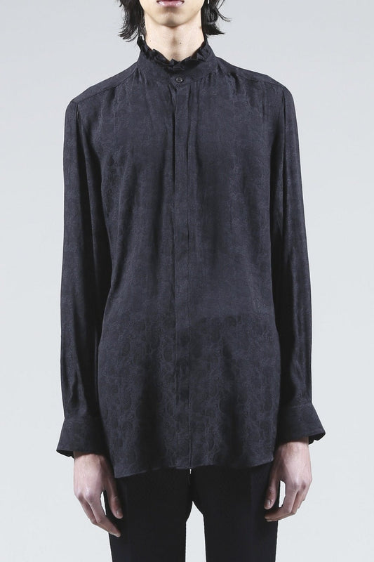 Paisley Frill Shirt (Black)