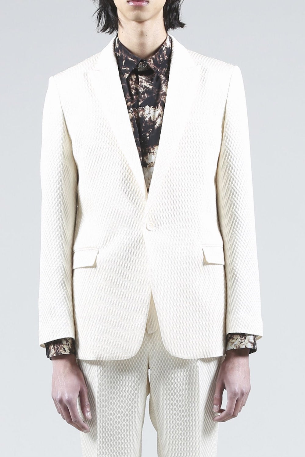 Jacquard 1B Jacket (Cream)