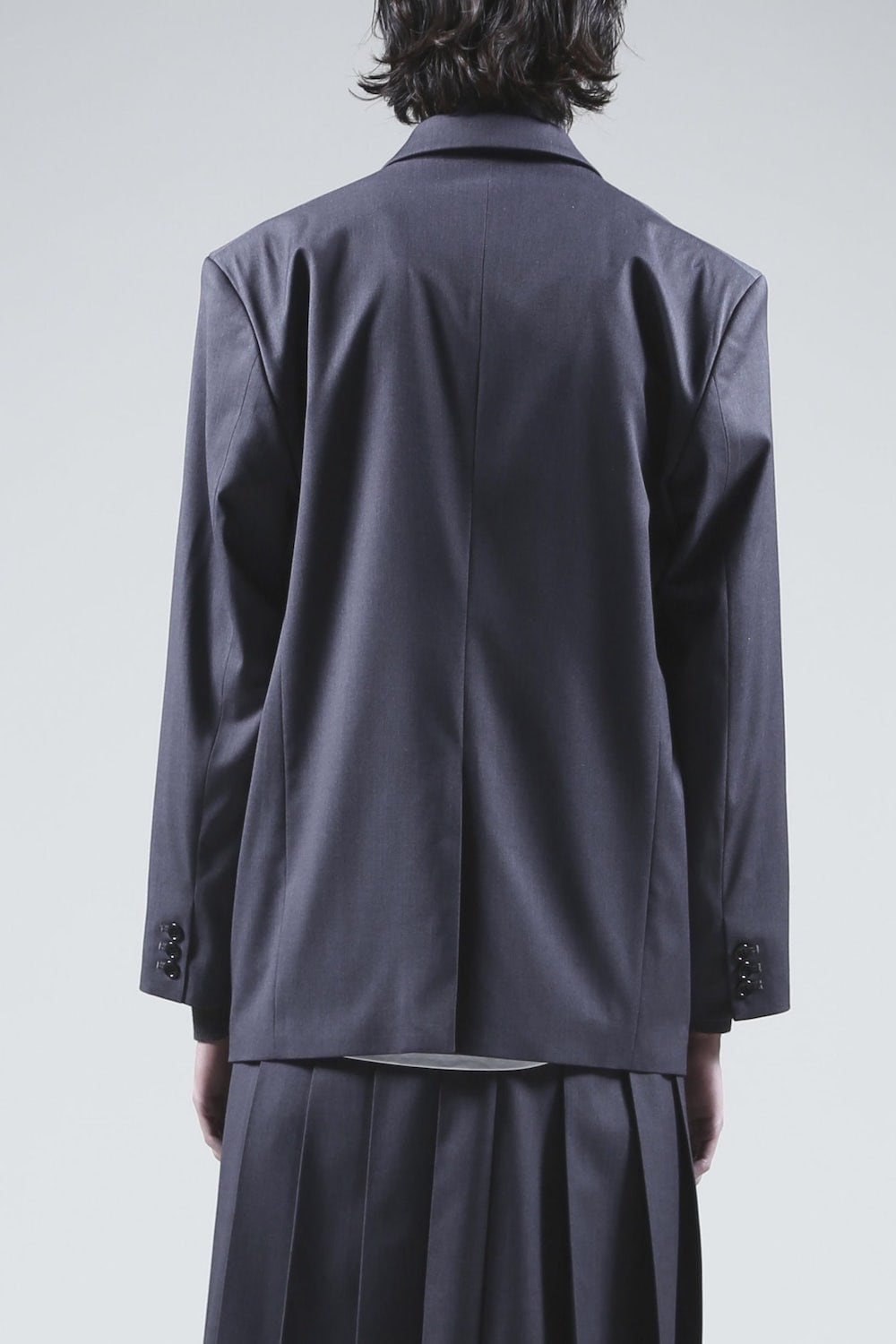 Peaked Lapel Daddy Jcaket (Charcoal)