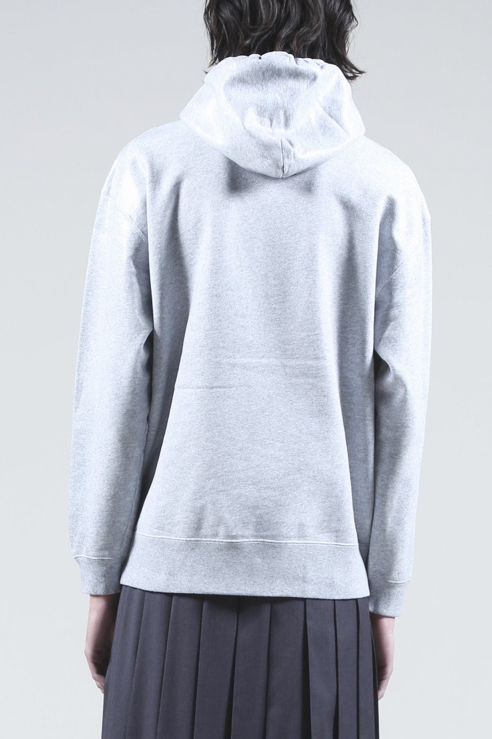 ロゴ刺繍 コーティング フーディー (ヘザーグレイ)