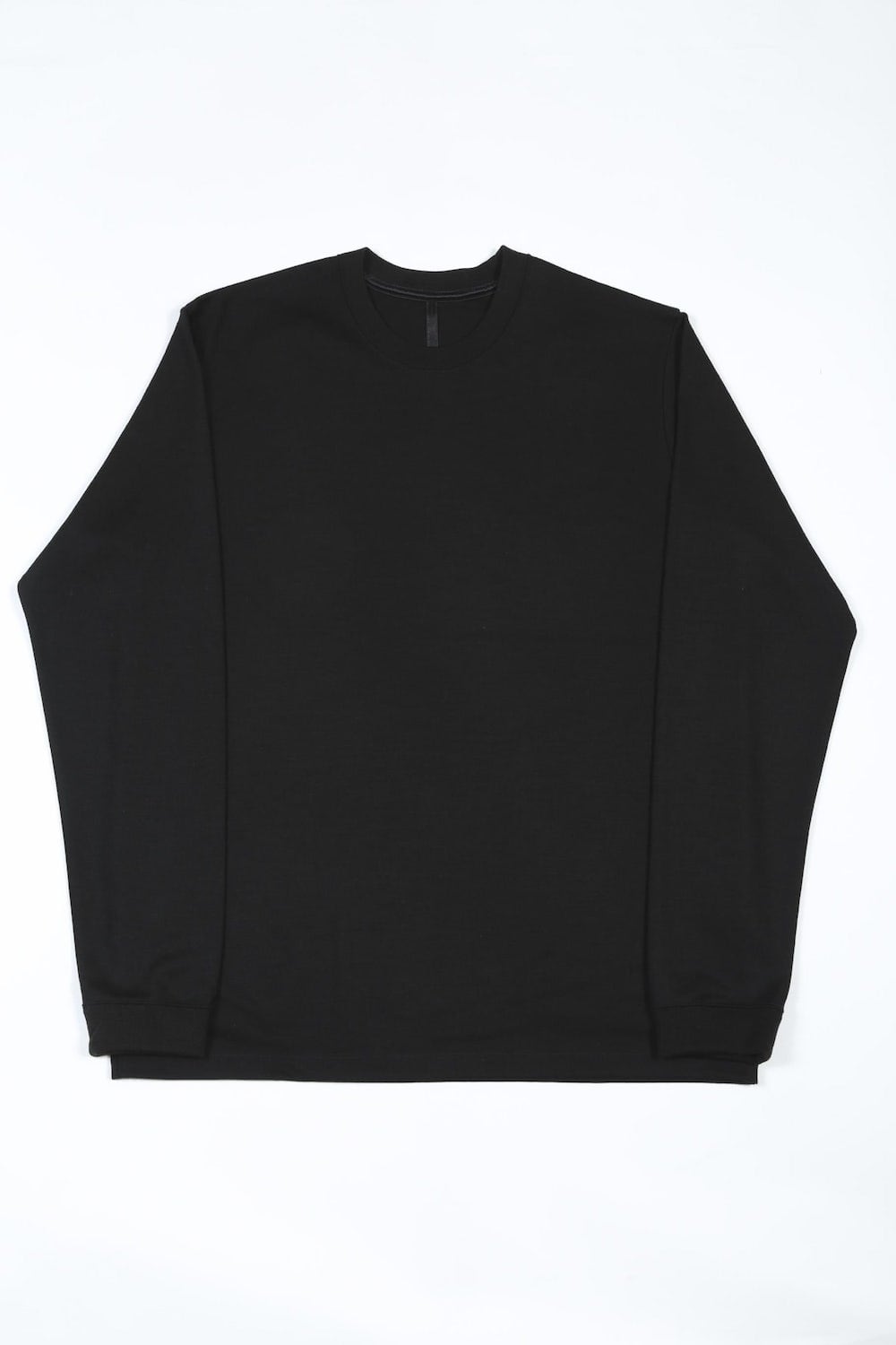 Washable Wool Crewneck Pullover (Black)