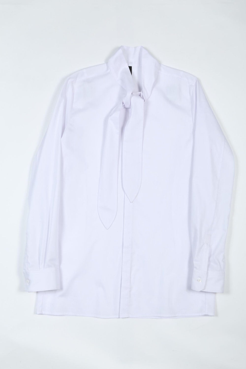 Broadcloth Ribbon Shirt (White)