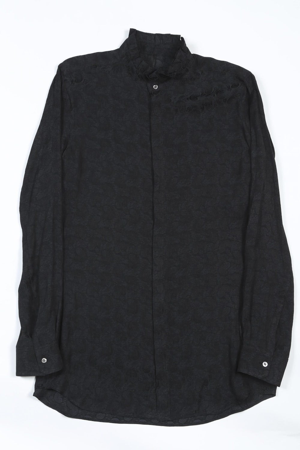 Paisley Frill Shirt (Black)