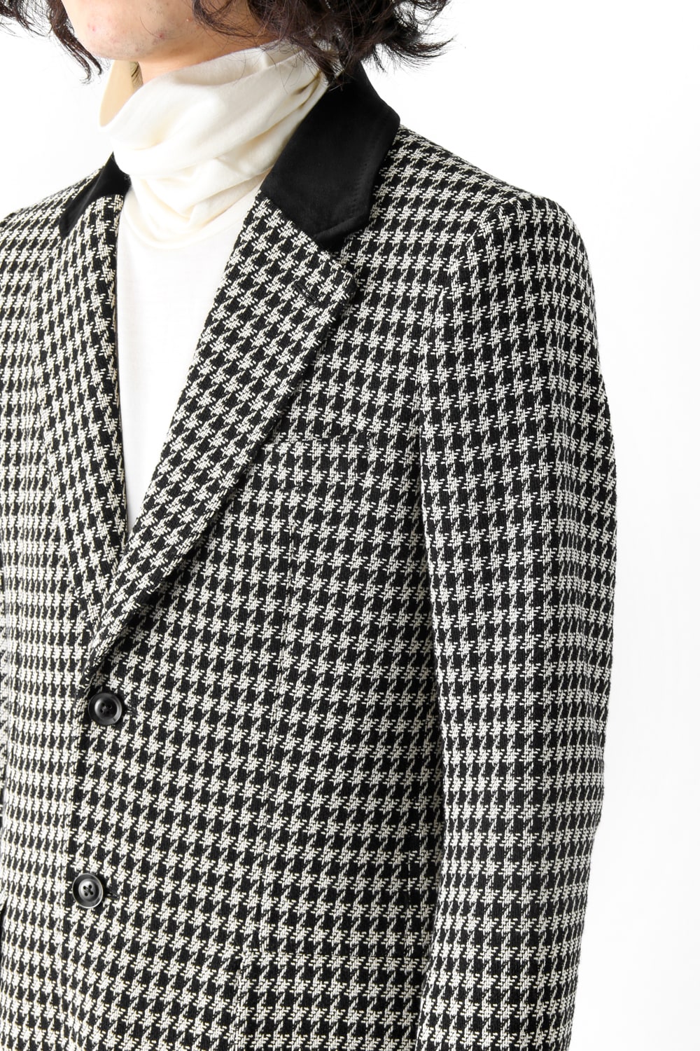 CHECK JACQUARD COAT