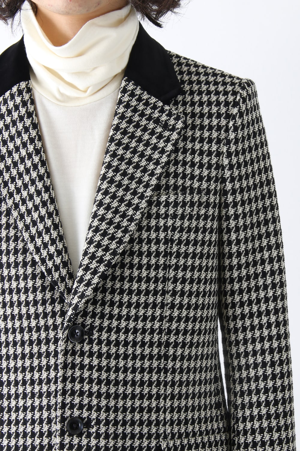 CHECK JACQUARD COAT