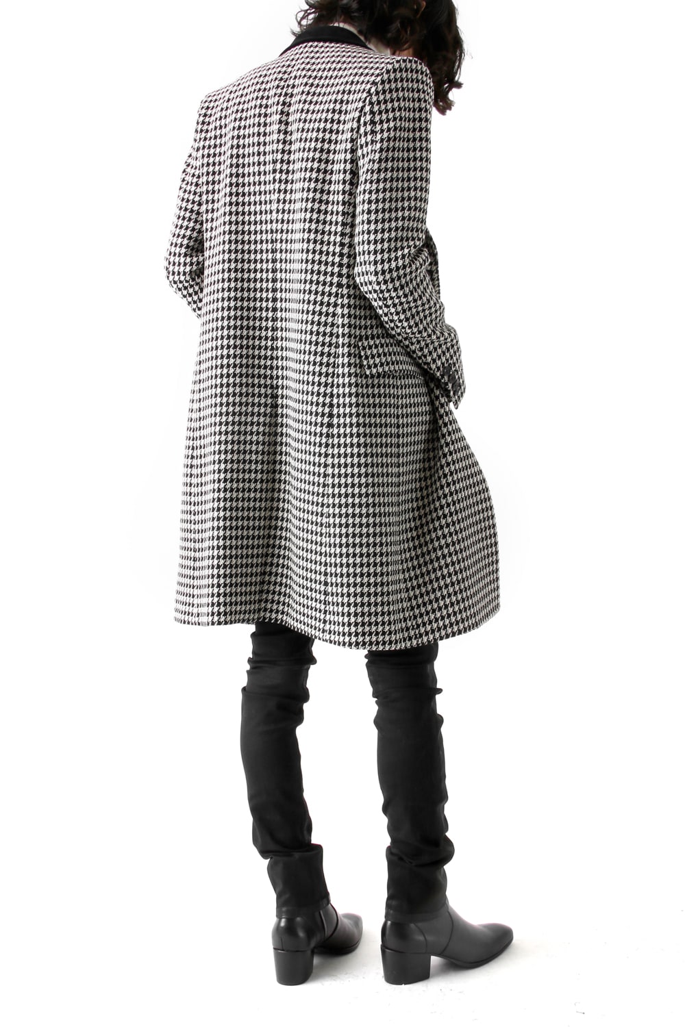 CHECK JACQUARD COAT