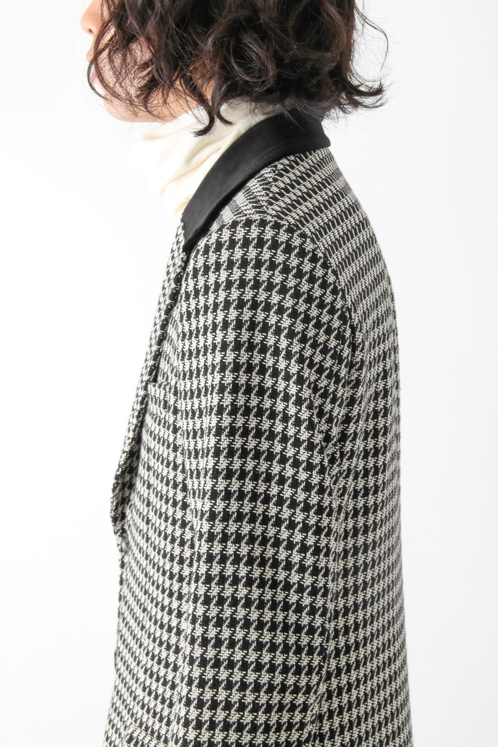 CHECK JACQUARD COAT