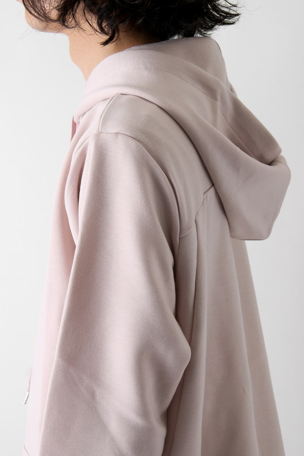 TENCEL SOFT DOUBLE KNIT HOODED SWEATER