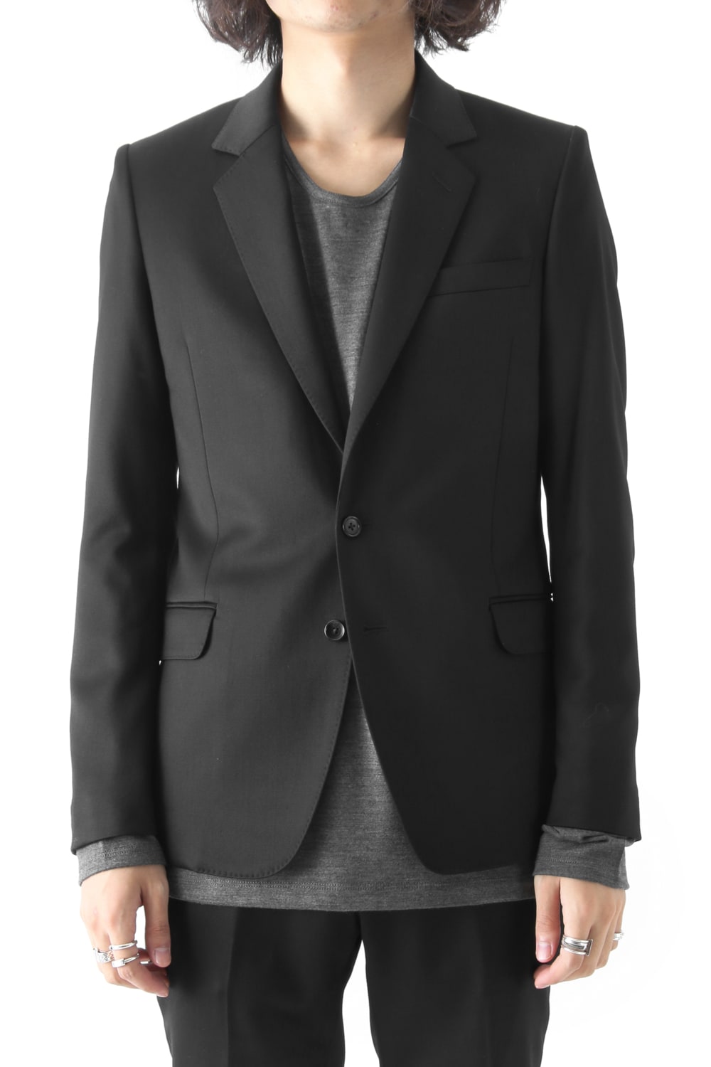 BASIC Tuxedo Cloth Stretch 2B Tailored Jacket