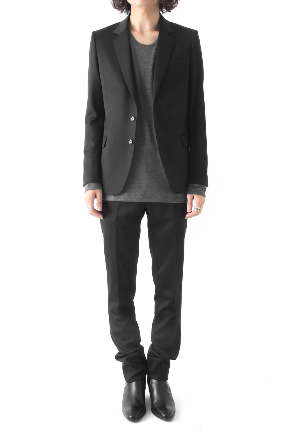 BASIC Tuxedo Cloth Stretch 2B Tailored Jacket