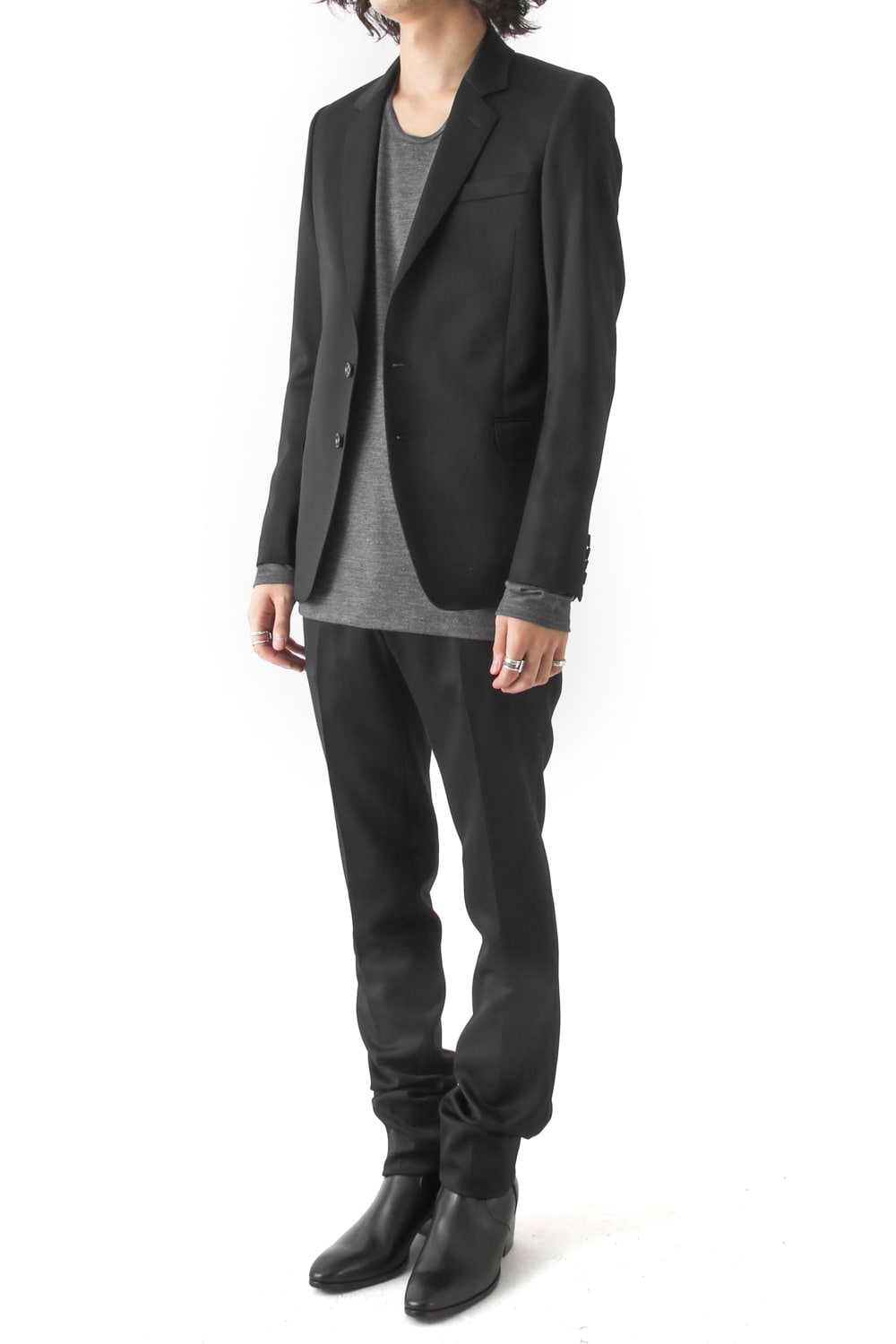 BASIC Tuxedo Cloth Stretch 2B Tailored Jacket