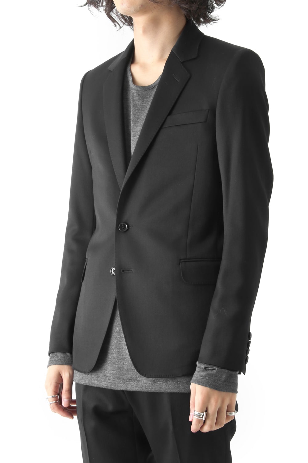 BASIC Tuxedo Cloth Stretch 2B Tailored Jacket