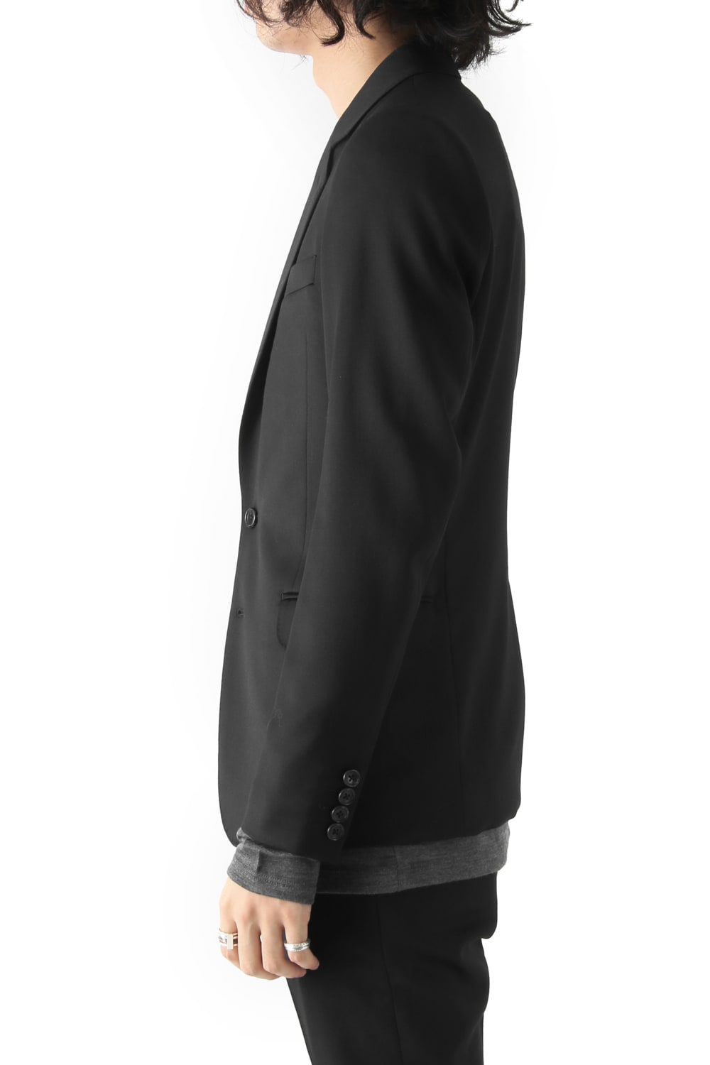 BASIC Tuxedo Cloth Stretch 2B Tailored Jacket