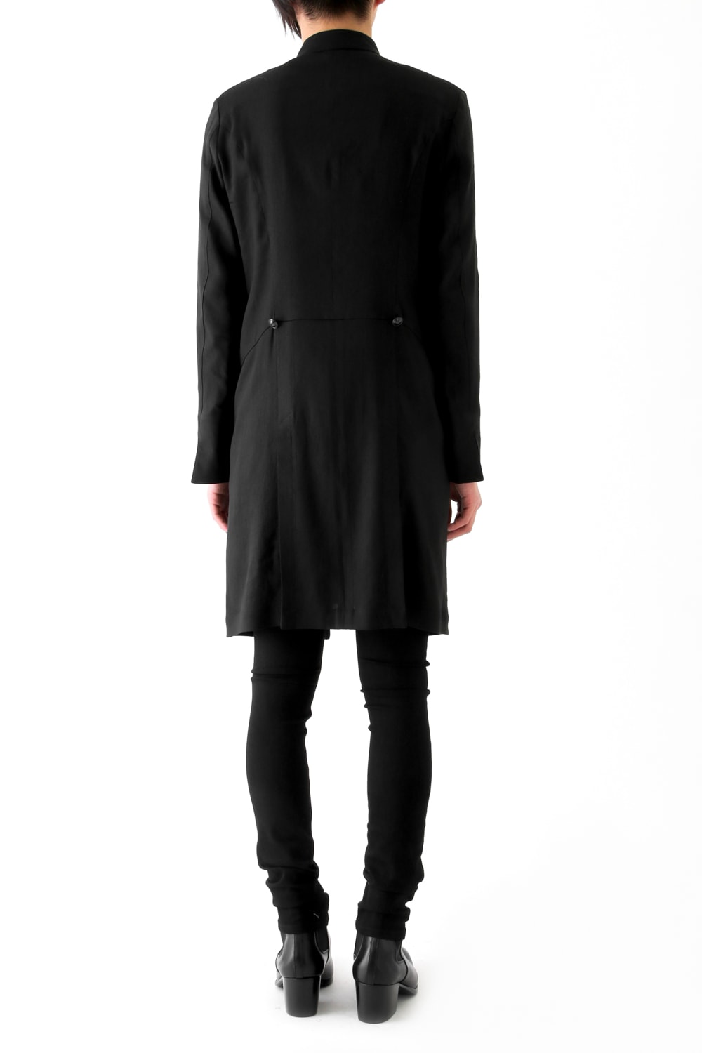 17S Vis/L Stretch Twill Napoleon Long Jacket BLACK