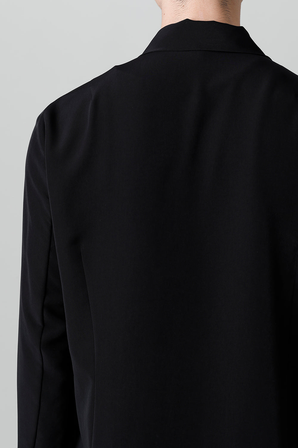 Drape Faille Bow Collar Shirt Black