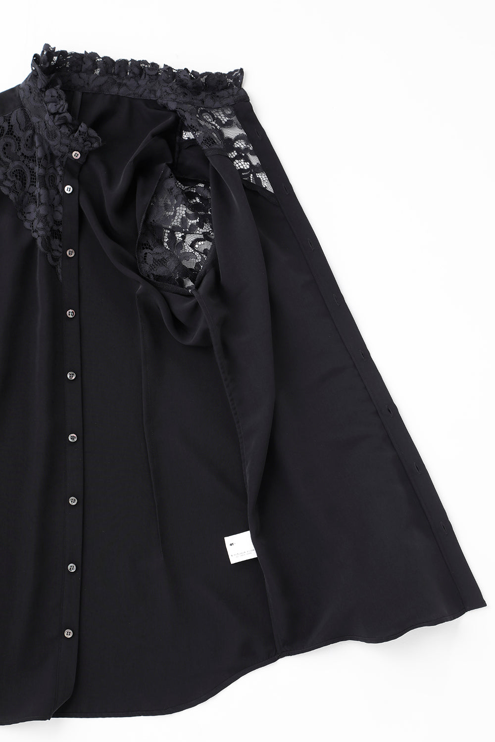Dendrobium Race Victorian Lace Shirt Black