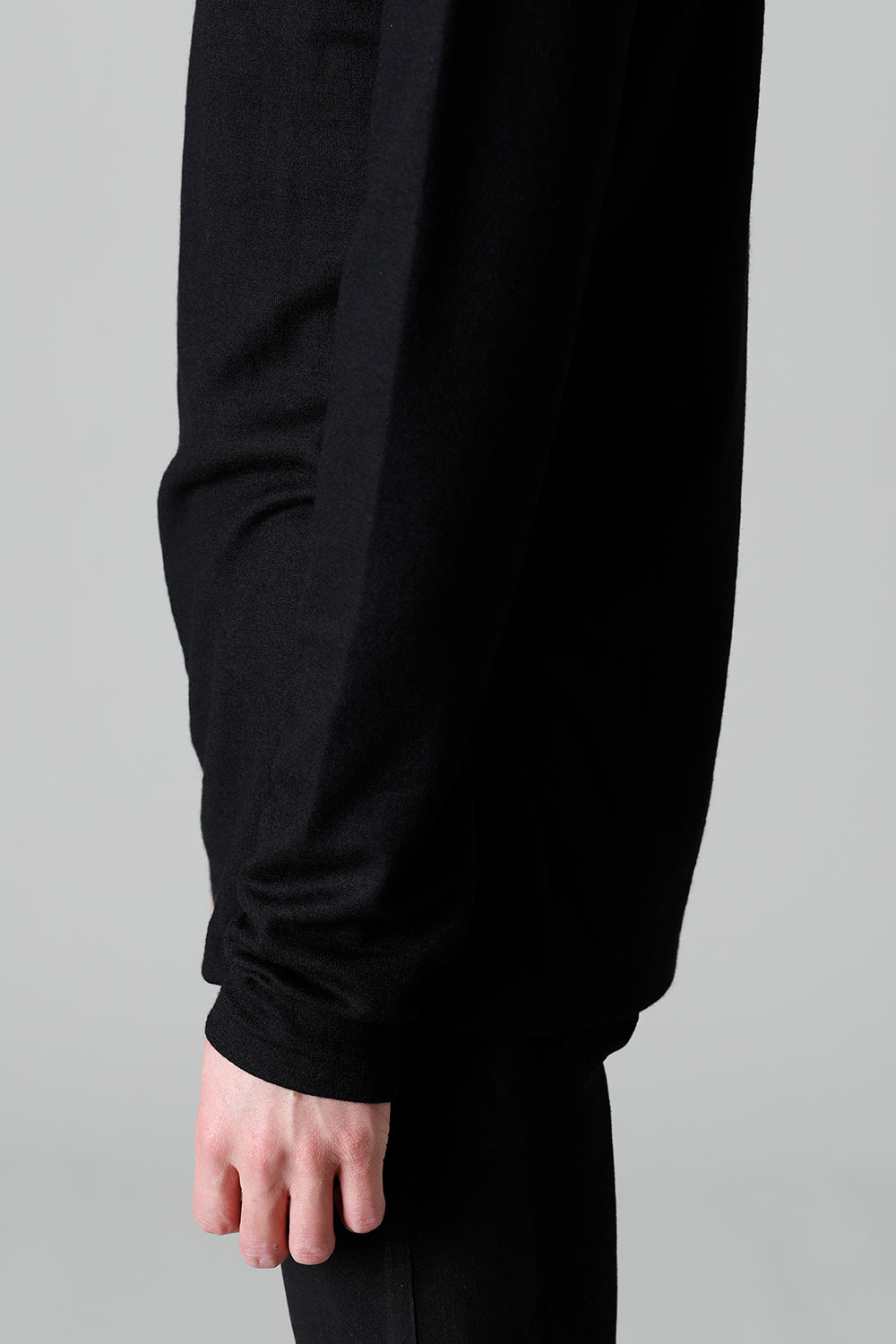 2/48 Mild Washable Jersey Turtleneck Pullover Black