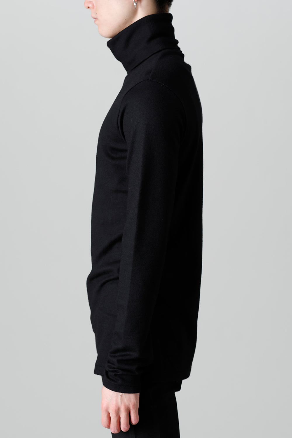 2/48 Mild Washable Jersey Turtleneck Pullover Black