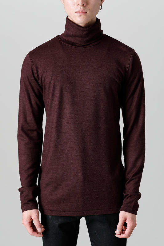 2/48 Mild Washable Jersey Turtleneck Pullover Bordeaux