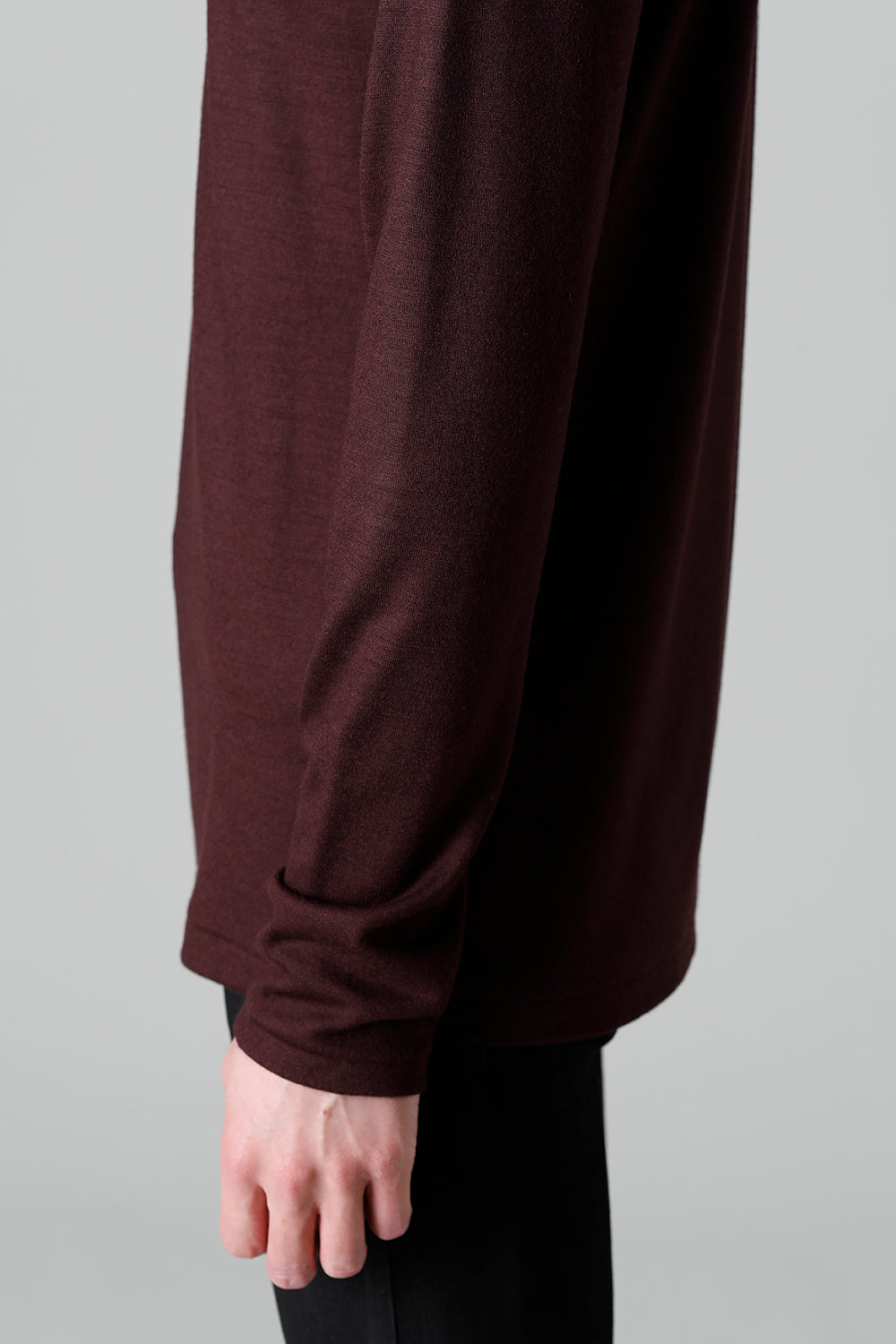 2/48 Mild Washable Jersey Turtleneck Pullover Bordeaux